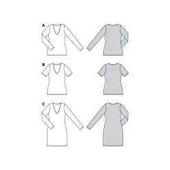 Abiti top slim scollo V