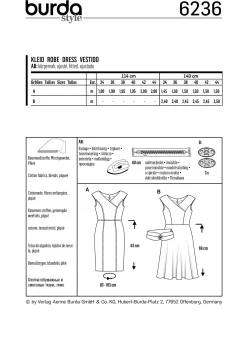 Abito in Wrap Look -Scollo a V -Spalle