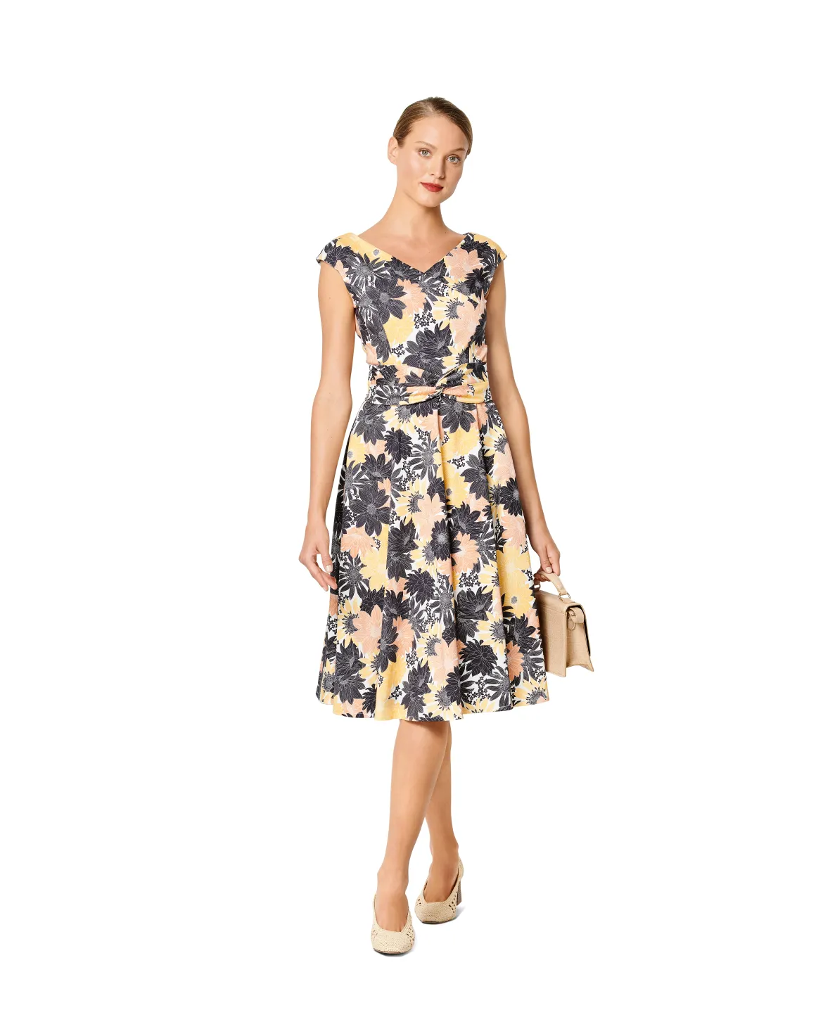 Abito in Wrap Look -Scollo a V -Spalle