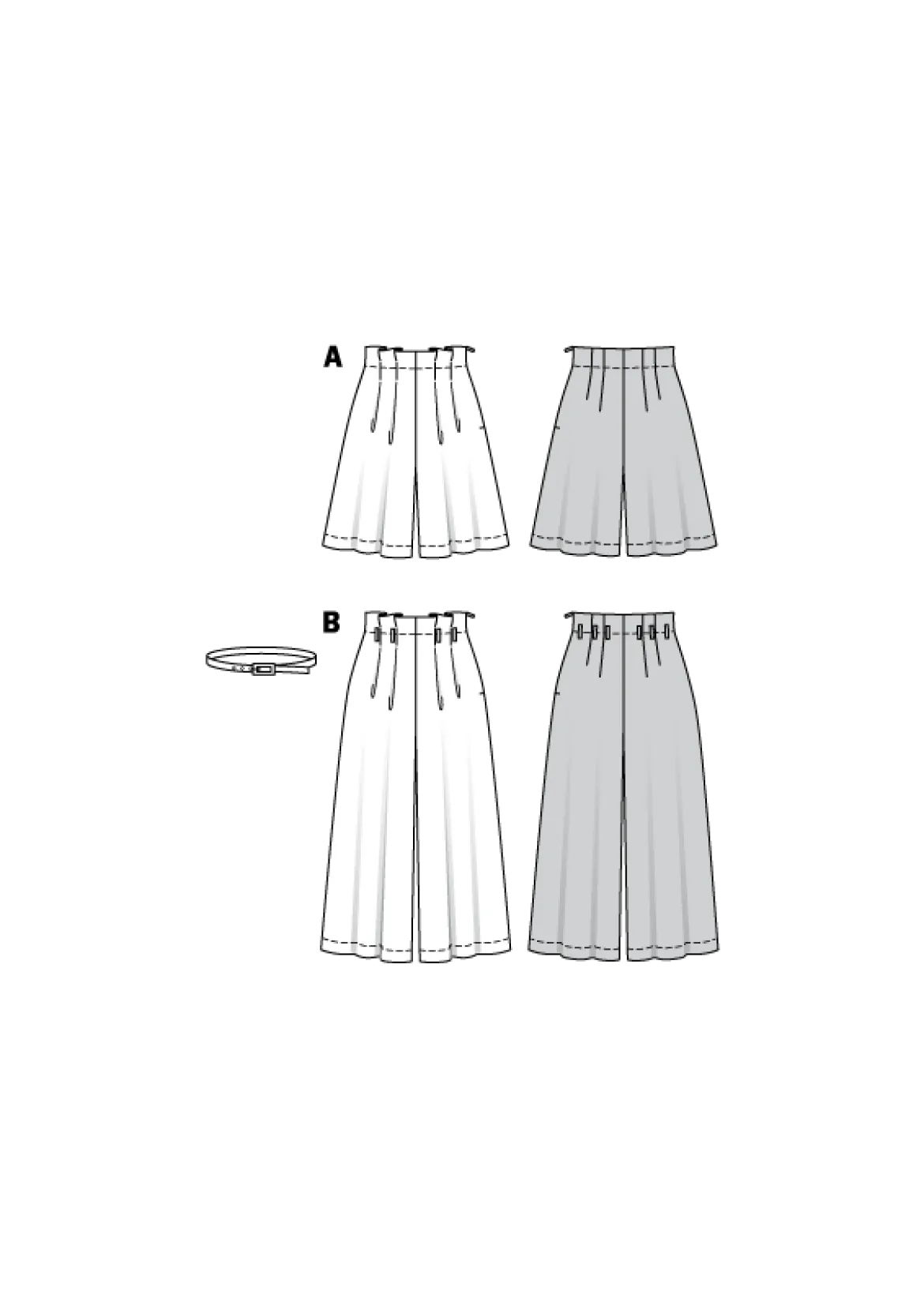 Bermuda - Culotte - Pieghe in vita
