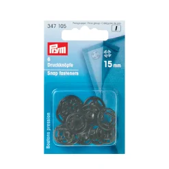 Bottoni automatici plastica 15mm nero