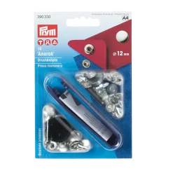 Bottoni pressione 12mm argento