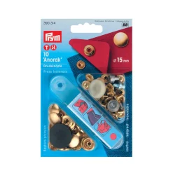Bottoni pressione 15mm oro