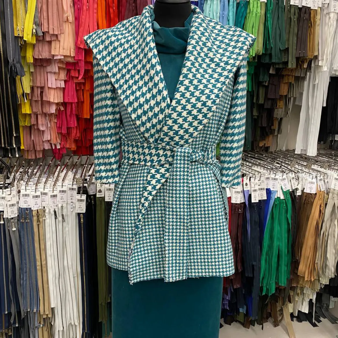 CAPPOTTO PIED POULE DOUBLE FACE