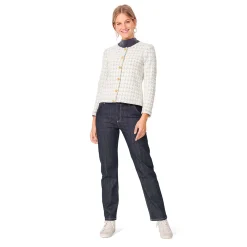 Cardigan con scollo arrotondato
