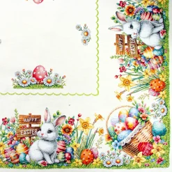 CENTRO TAVOLA 100X100 EASTER BUNNY