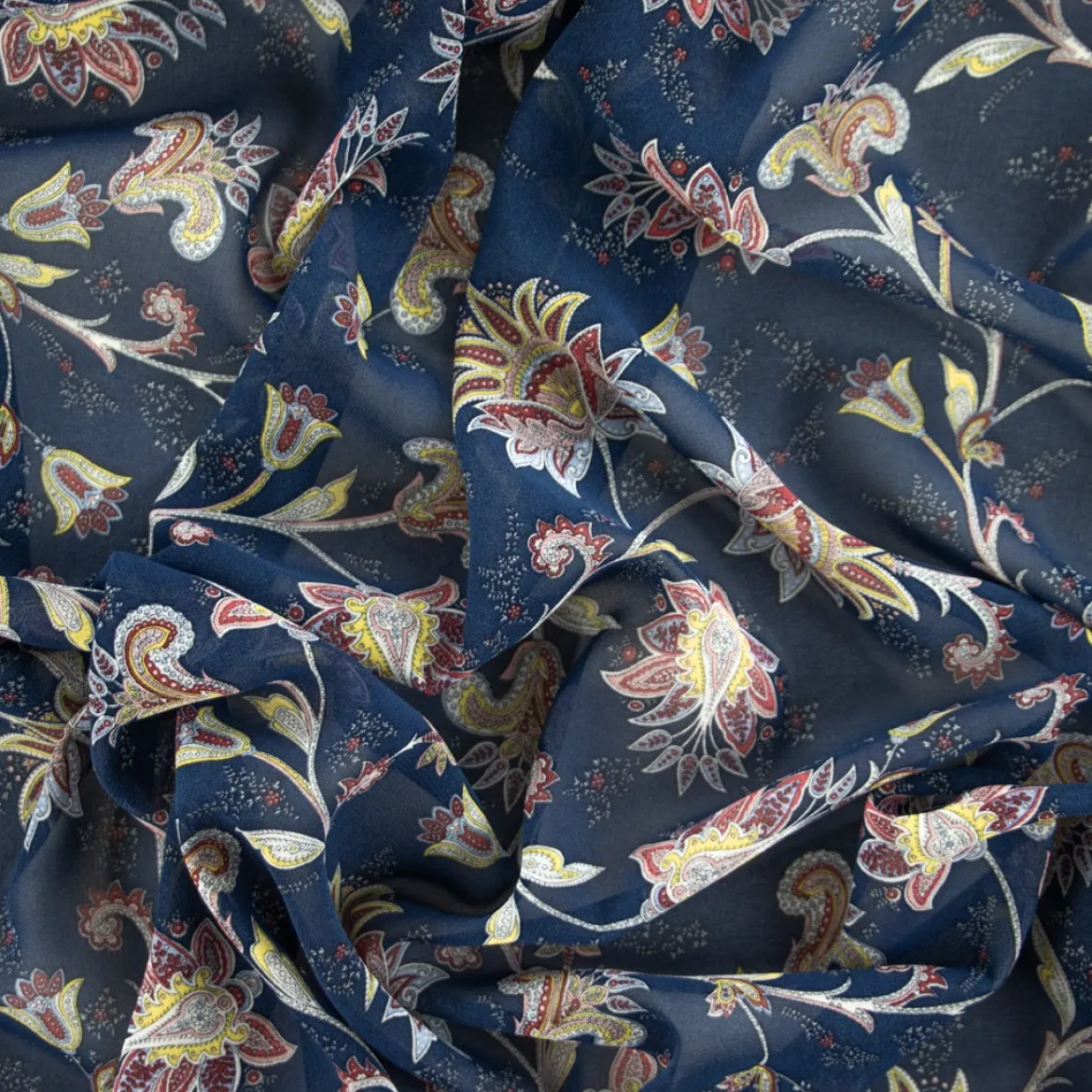 CHIFFON CREPE NICOLETTA FIORI CACHEMIRE