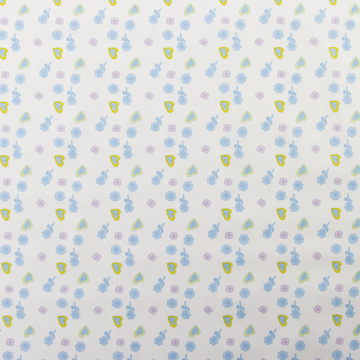 COTONE LEGGERO FIORI E CUORI