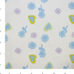 COTONE LEGGERO FIORI E CUORI