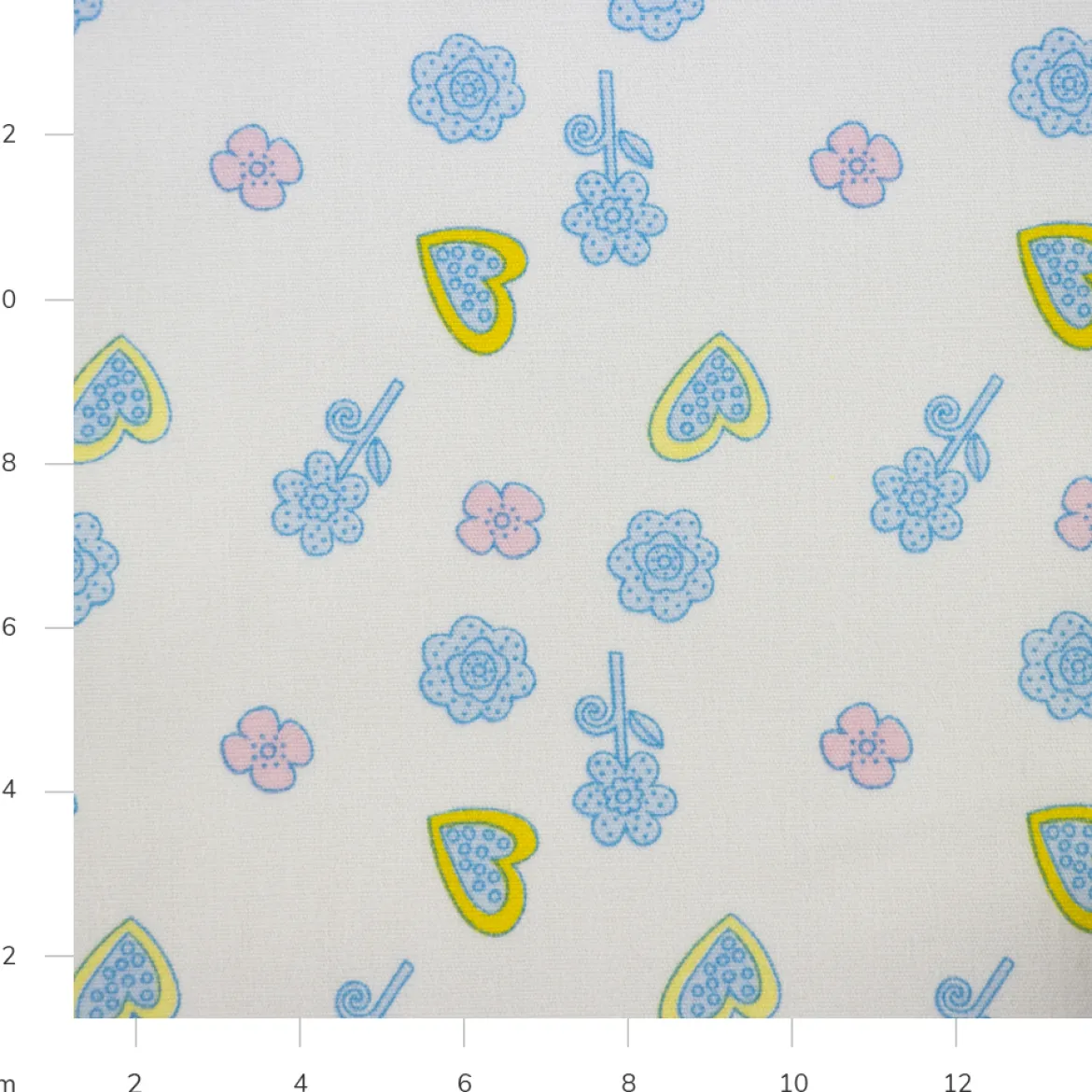 COTONE LEGGERO FIORI E CUORI