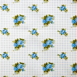 COTONE LEGGERO FIORI E QUADRI