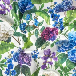 DRILL COTONE DIGITALE BLUE FLOWERS