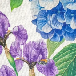 DRILL COTONE DIGITALE BLUE FLOWERS