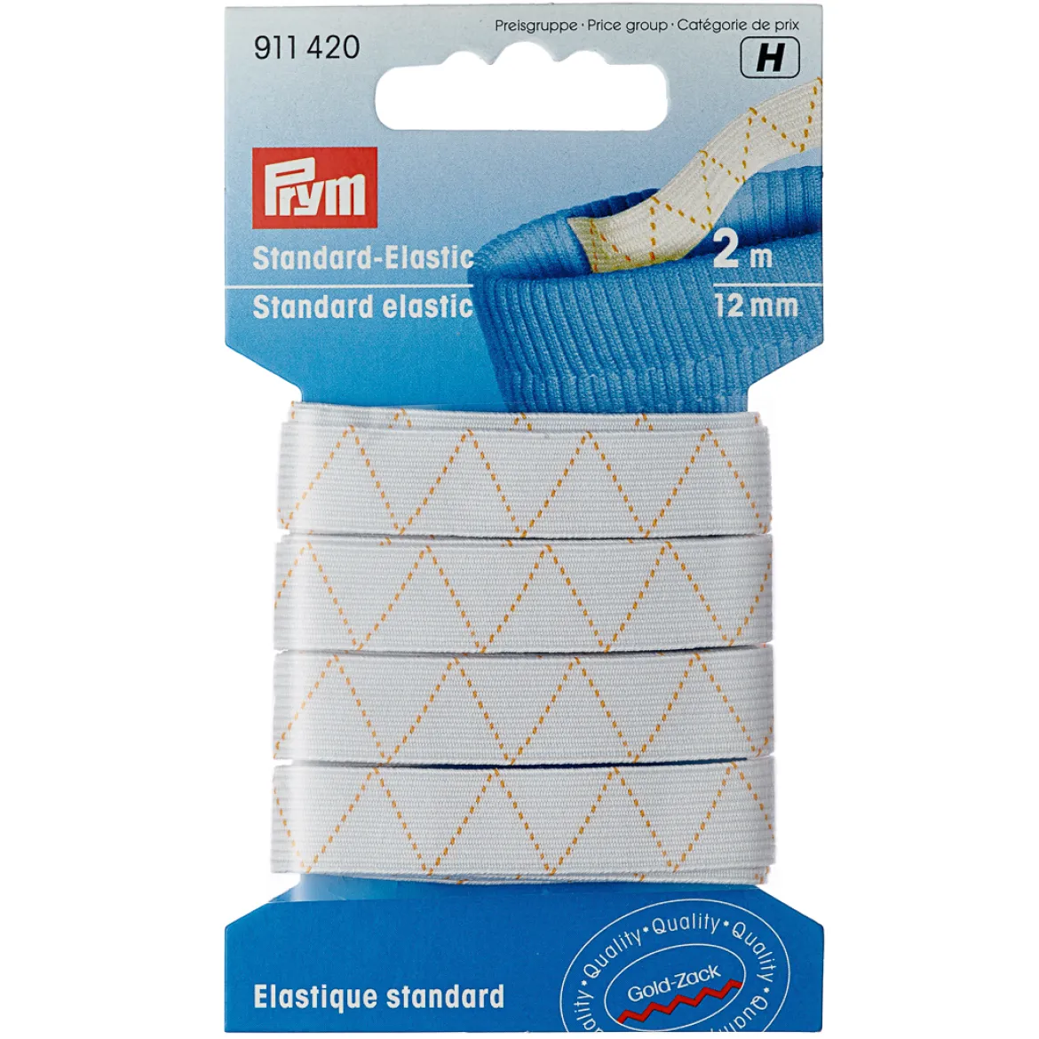 Elastico lavabile 12mm bianco 2 MT