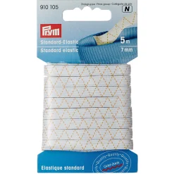Elastico lavabile 7mm bianco 5 MT