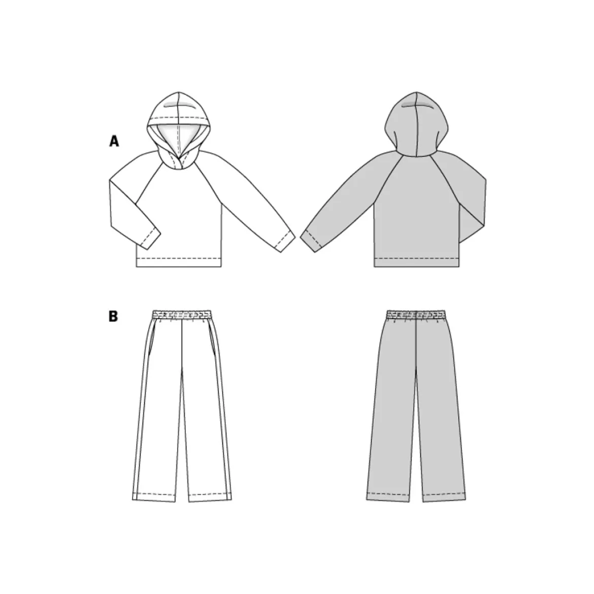 Felpa e pantalone della tuta
