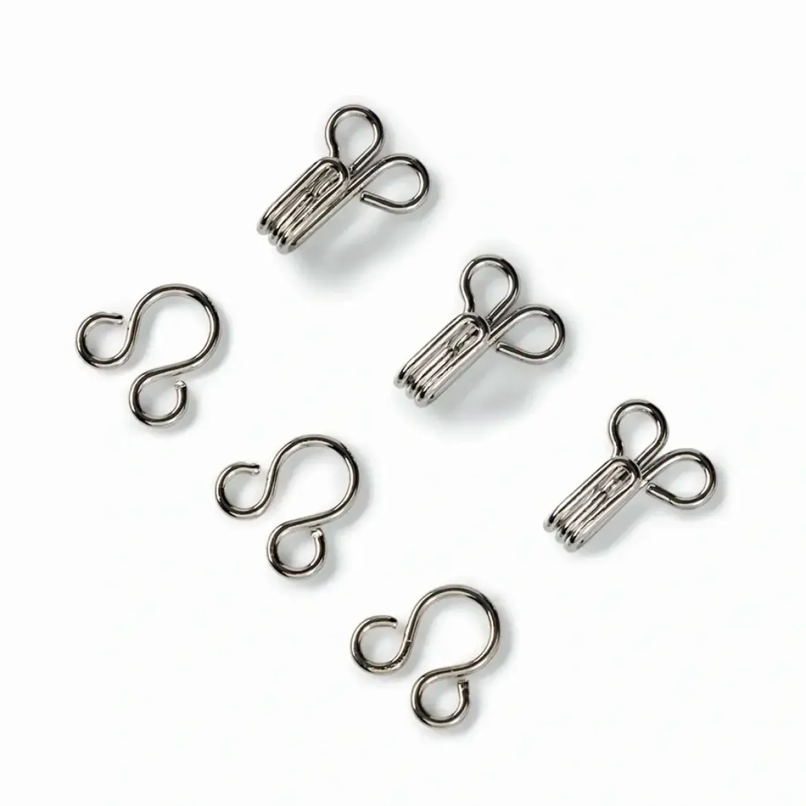 Ganci ed occhielli ottone N.3 argento