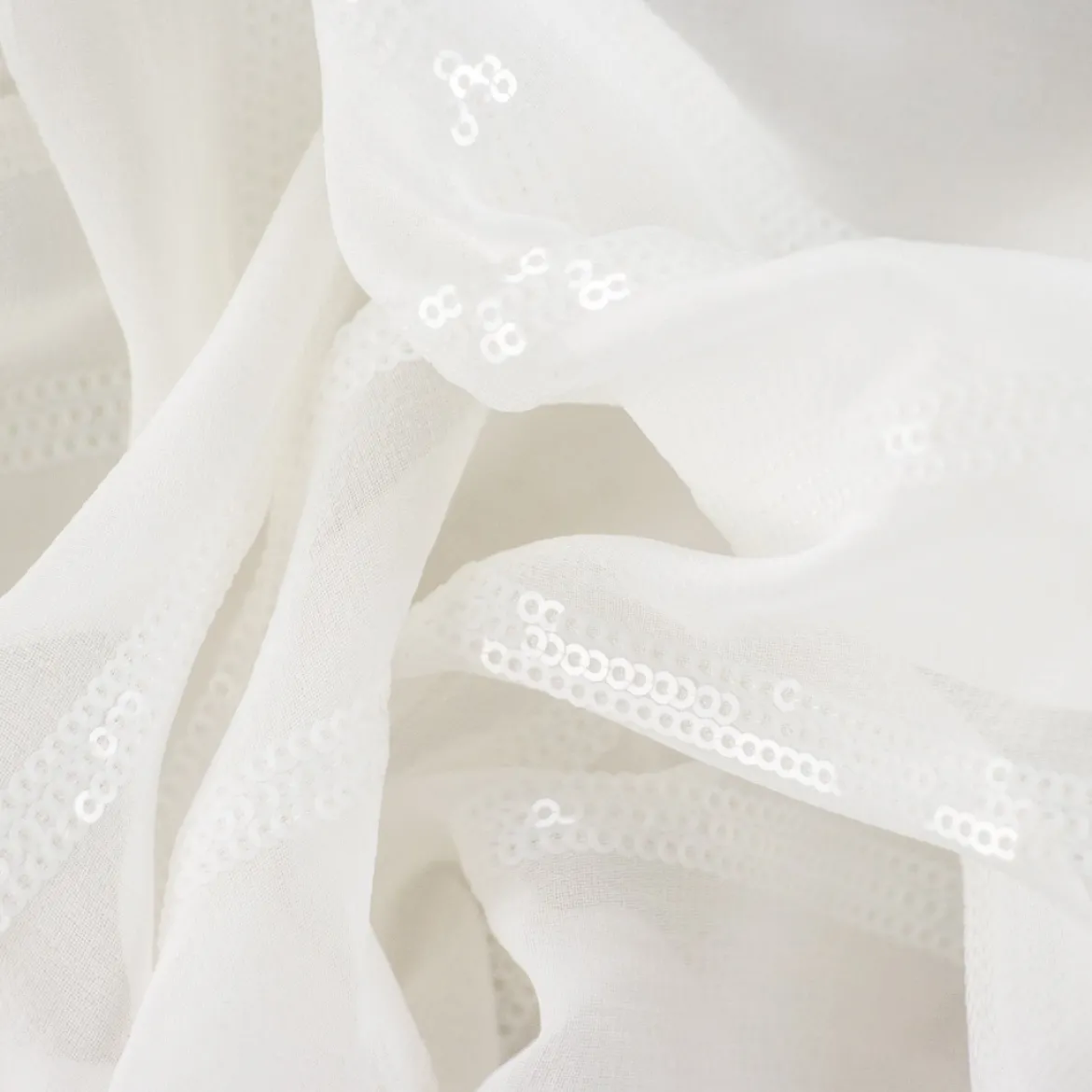 GEORGETTE RIGATO CON PAILLETTES