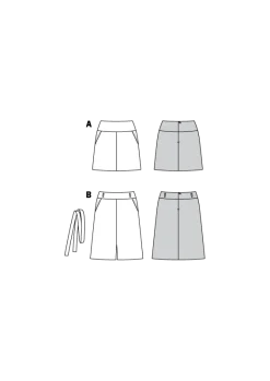 Gonna con Yoke -Tasche per hip yoke