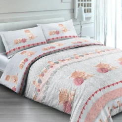 LENZUOLA MODA CUORE GATTI