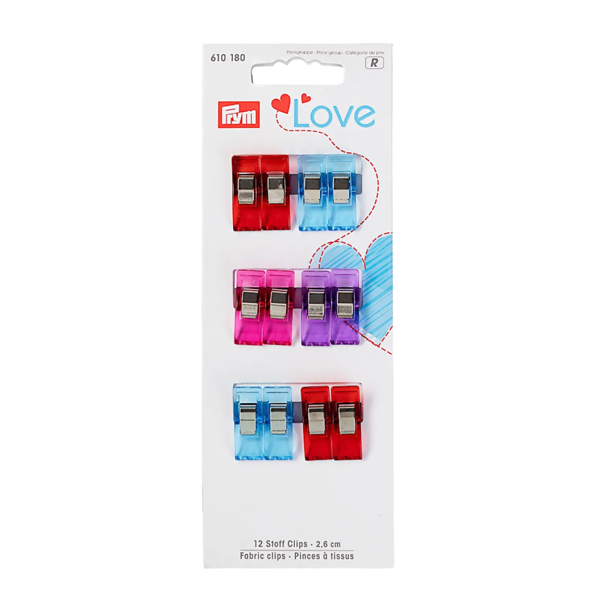 Love Pinze per tessuto 2,6cm