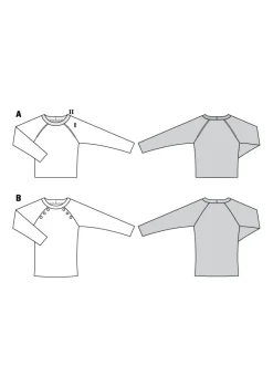 Maglia con maniche raglan