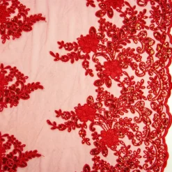 PIZZO RICAMATO PERLINE E PAILLETTES