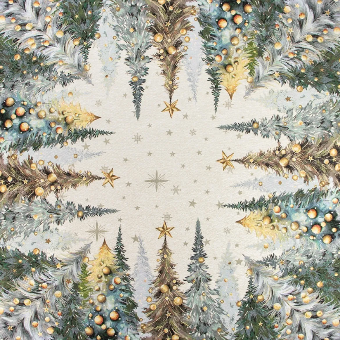 Tovaglia piazzata 100x100 bosco Natale