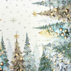 Tovaglia piazzata 100x100 bosco Natale