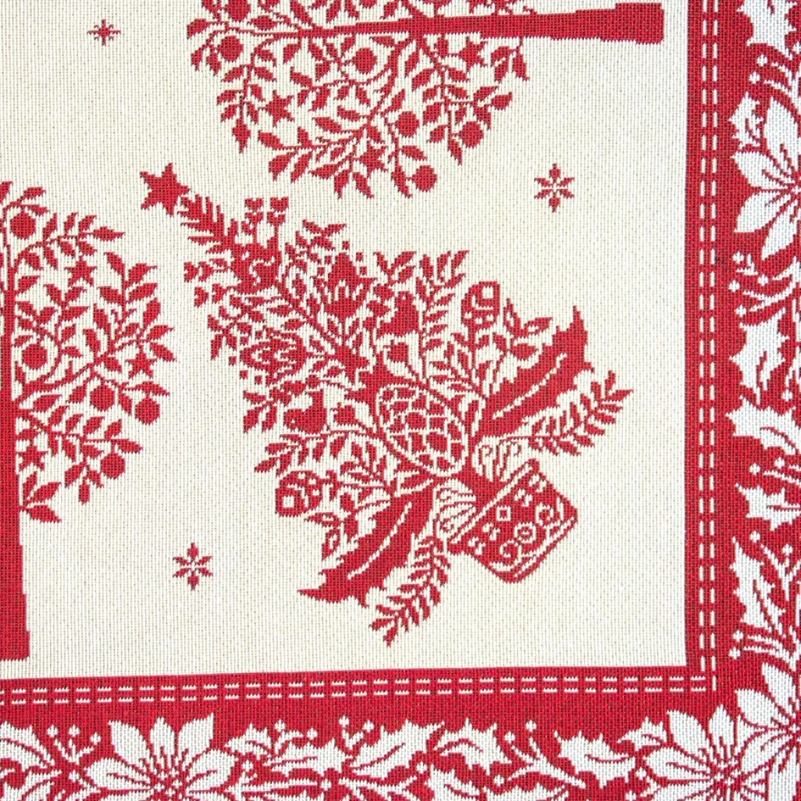 Tovaglia piazzata 100x100 rosso Natale