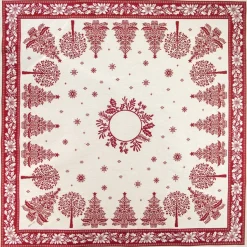 Tovaglia piazzata 100x100 rosso Natale