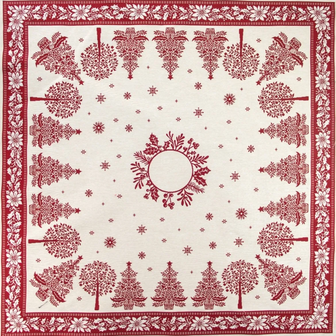 Tovaglia piazzata 100x100 rosso Natale