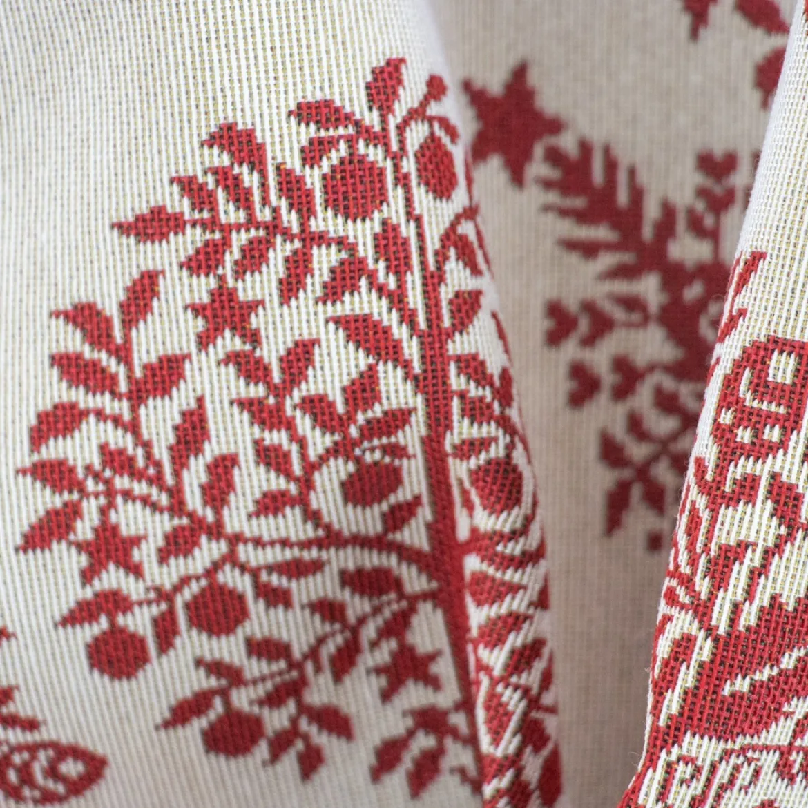 Tovaglia piazzata 100x100 rosso Natale