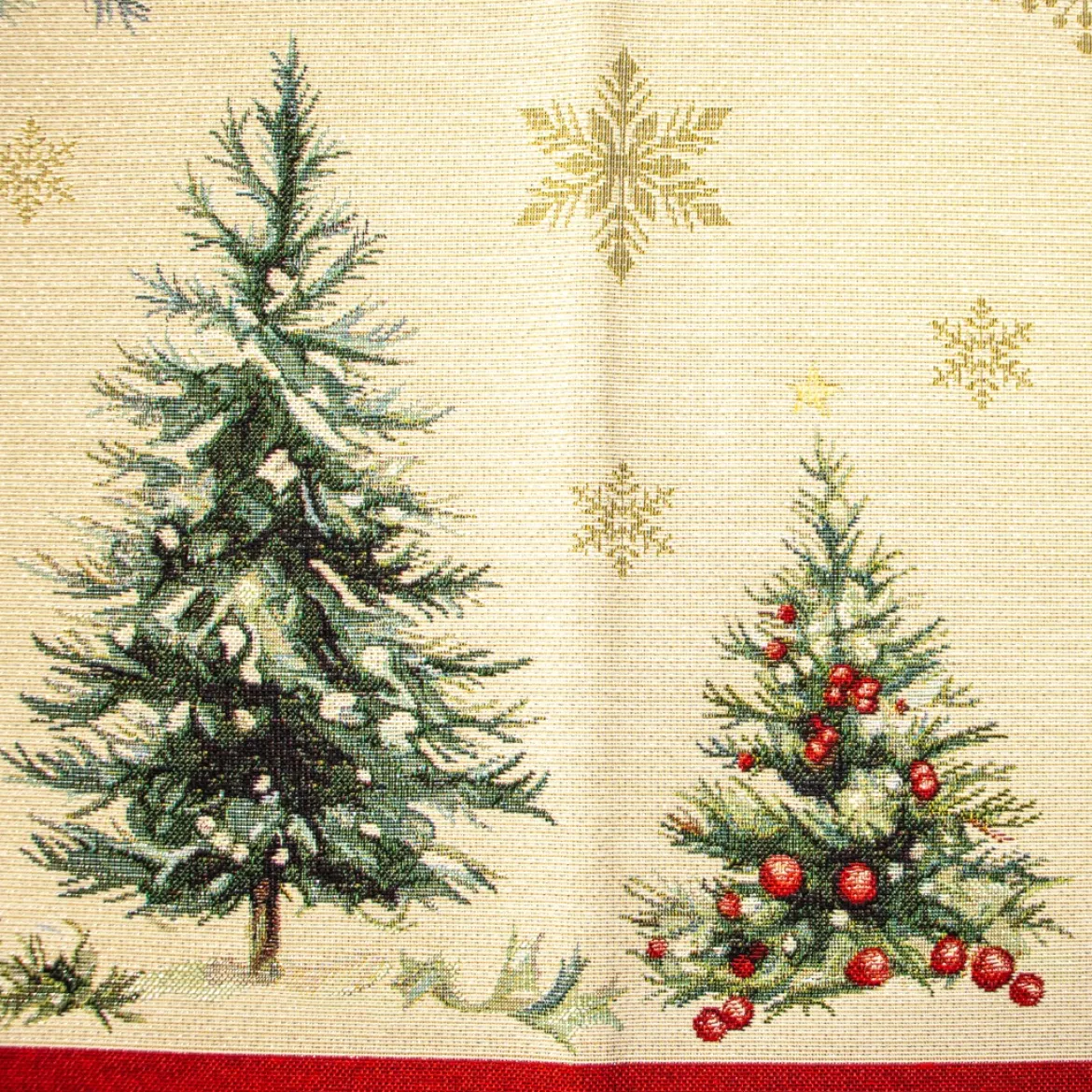 TOVAGLIA PIAZZATA 140X140 XMAS WOODS