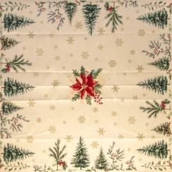 TOVAGLIA PIAZZATA 140X140 XMAS WOODS