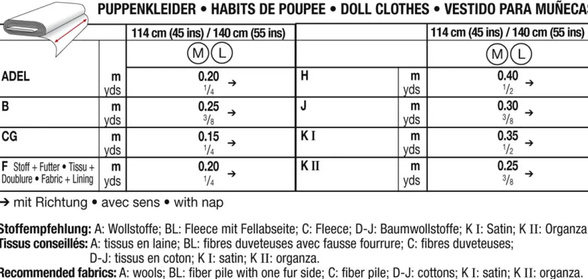 vestiti per le bambole