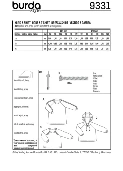 Vestito da shrit, maglione, felpa con ca